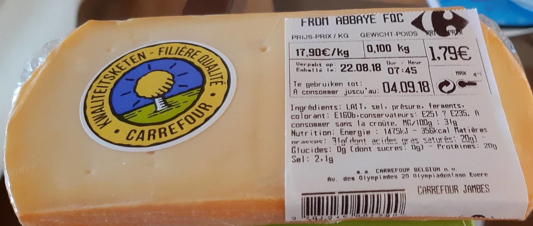 Open Food Facts Fromage abbaye packshot