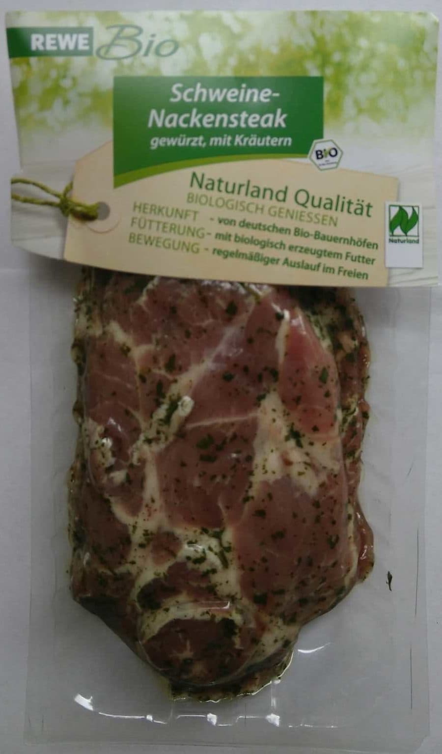 REWE Bio Schweine-Nackensteak mit Kräutern packshot