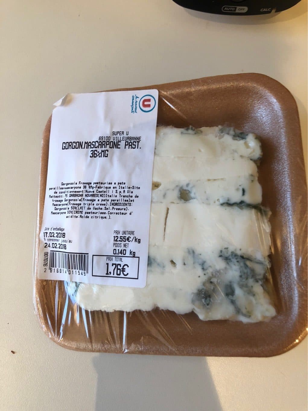 U Gorgonzola.Mascarpone packshot