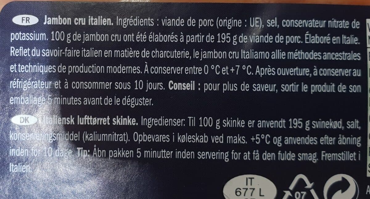 Open Food Facts Prosciutto crudo packshot
