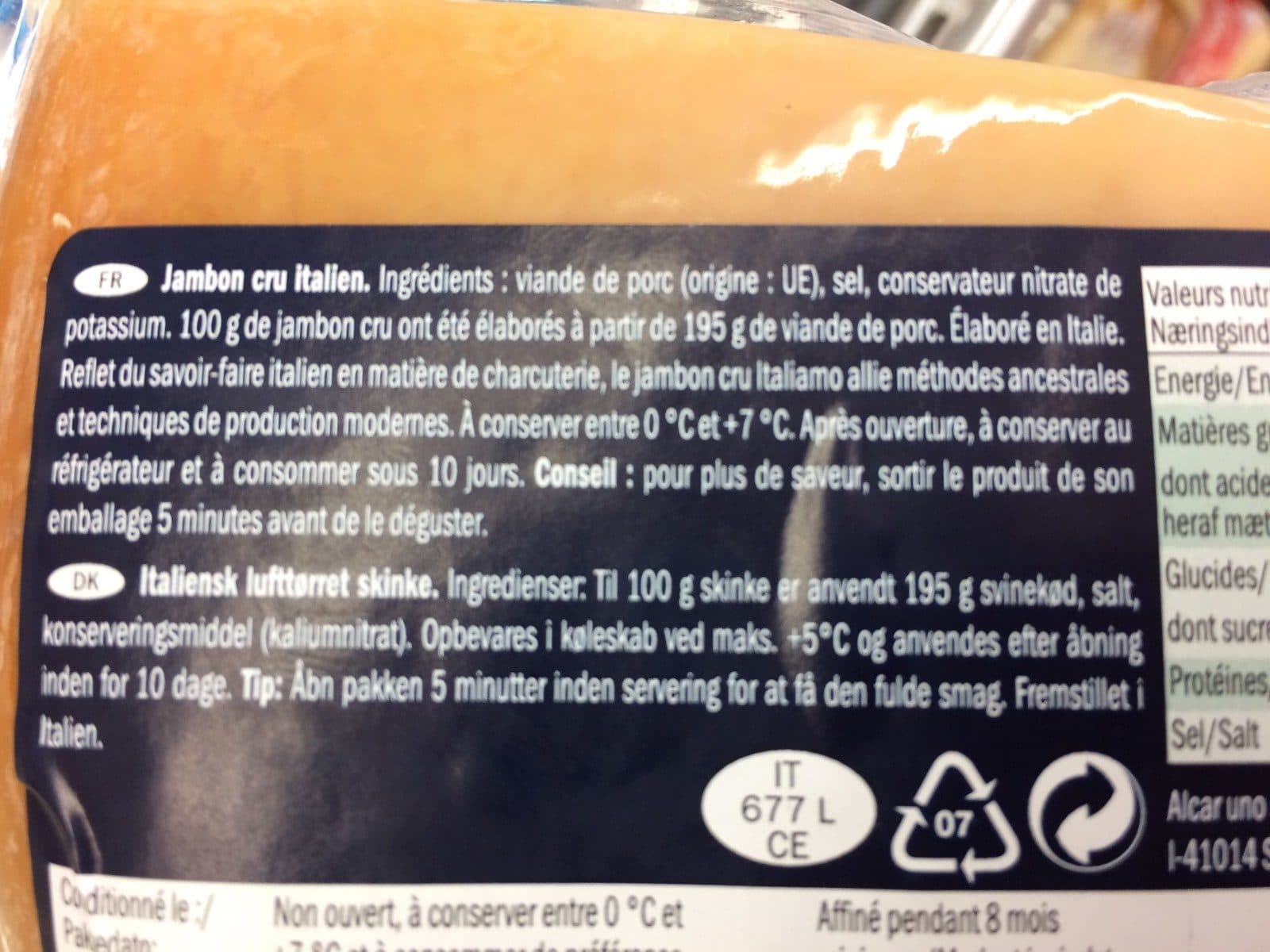 Italiamo Prosciutto crudo packshot