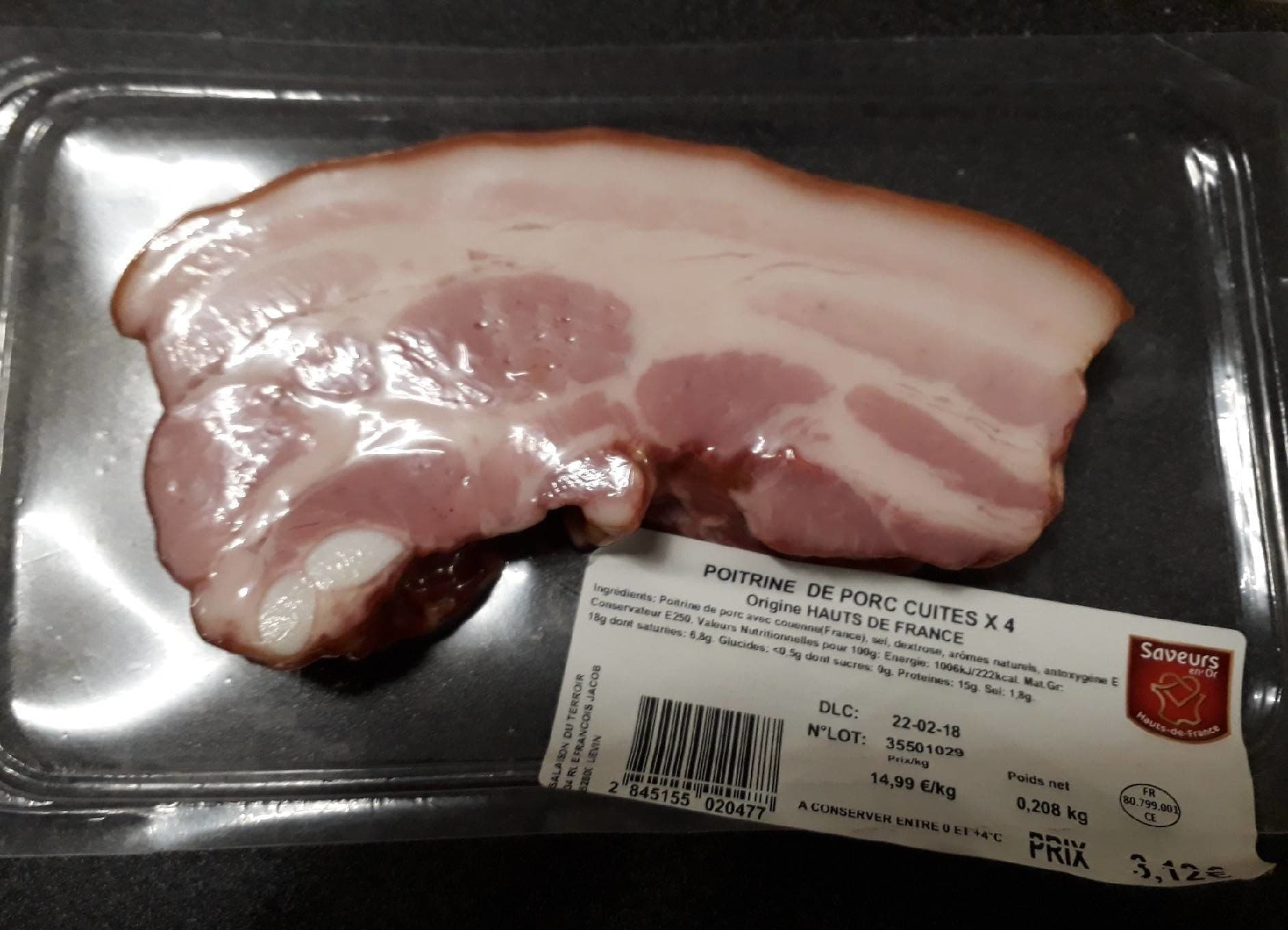 Saveurs En Or Poitrine de porc packshot