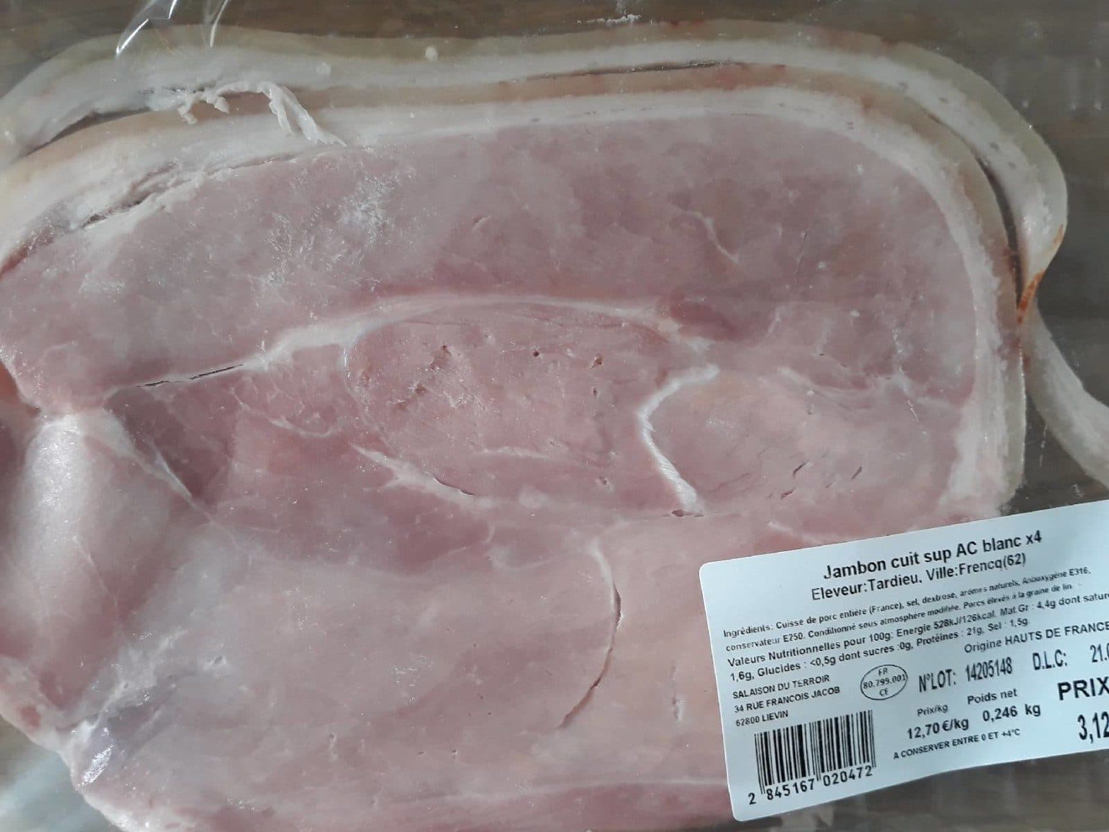 Open Food Facts Jambon blanc sup cuit packshot