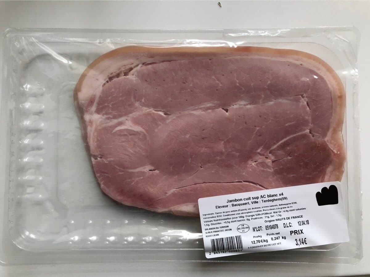 Open Food Facts Jambon cuit sup Blanc packshot
