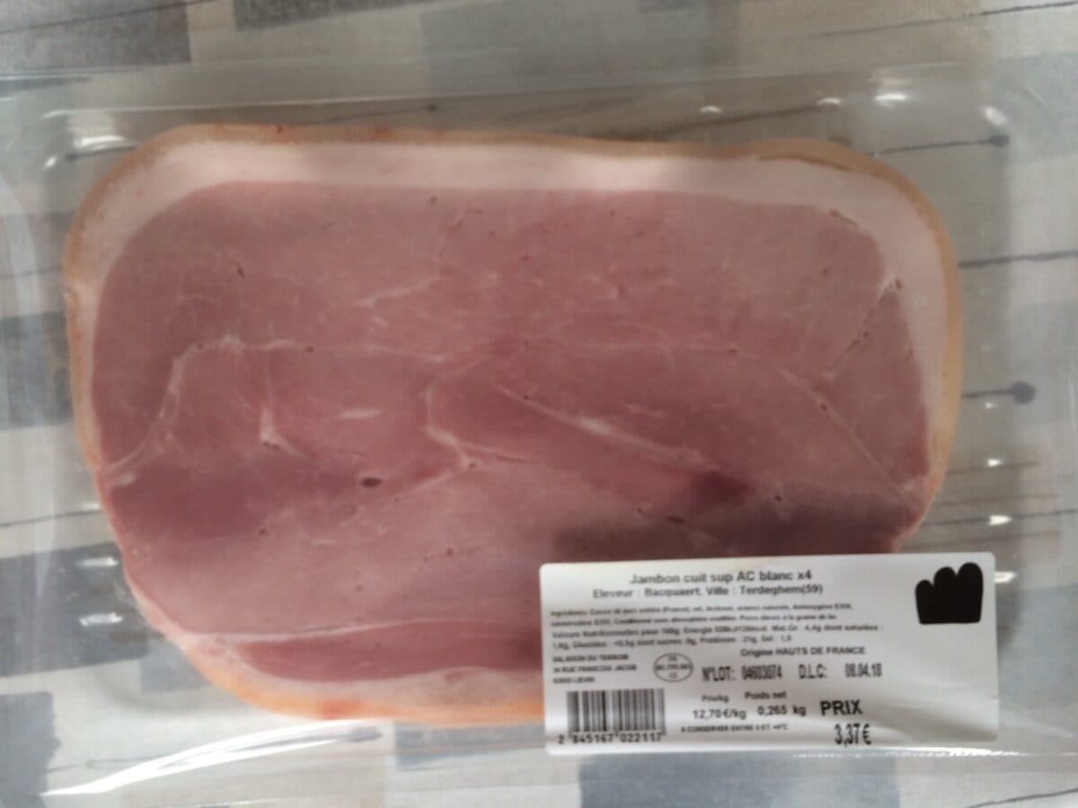 Open Food Facts Jambon cuit sup AC blanc packshot