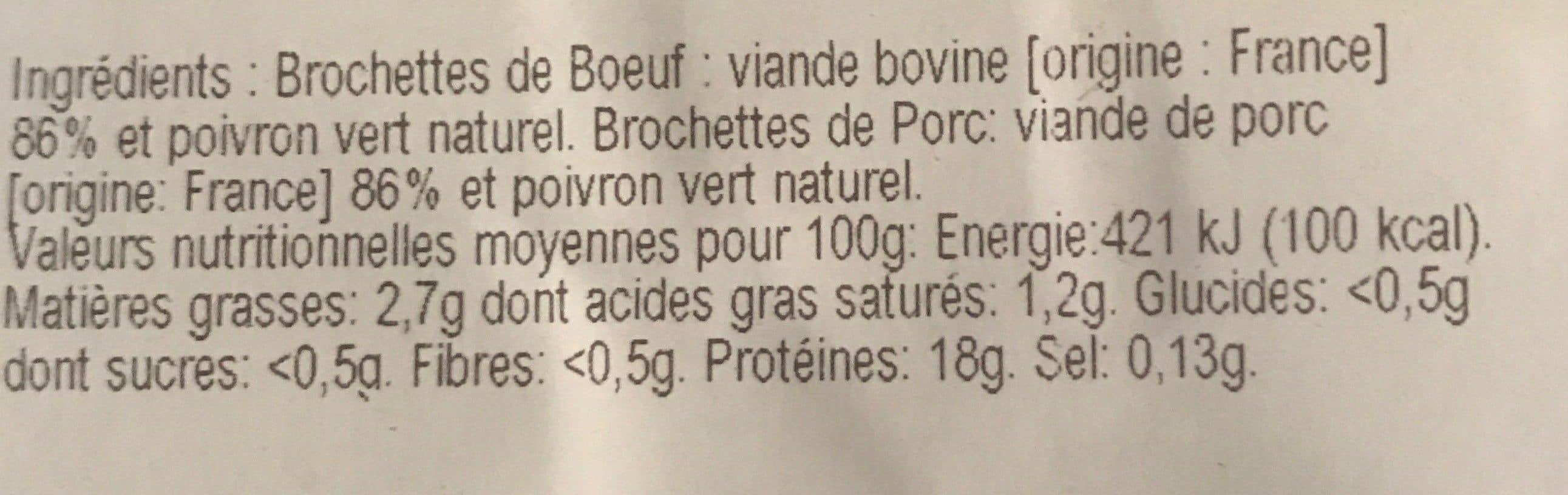Open Food Facts Brochette boeuf et porc packshot