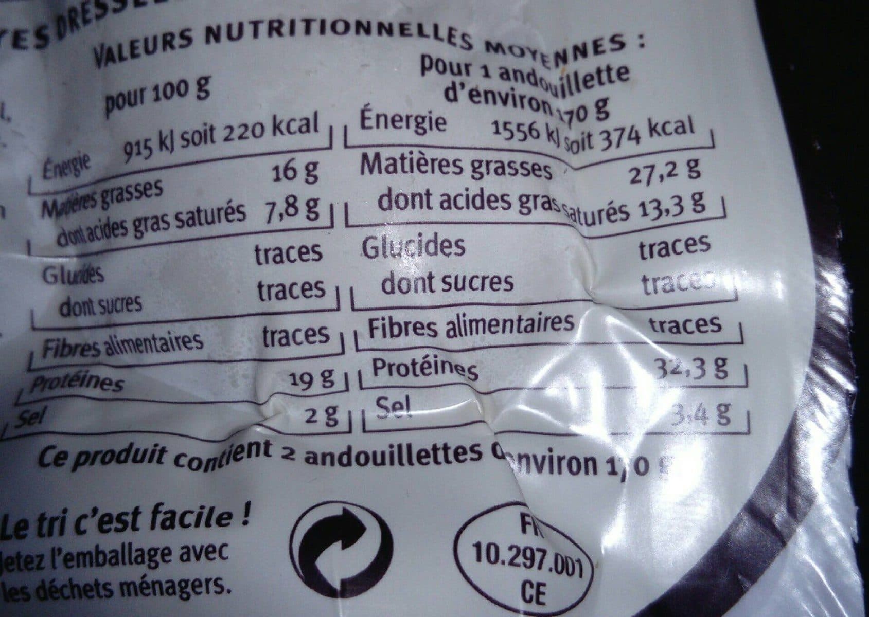 Open Food Facts Véritable andouillettes de Troyes packshot