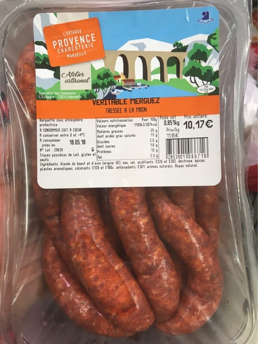 Open Food Facts Veritable merguez packshot