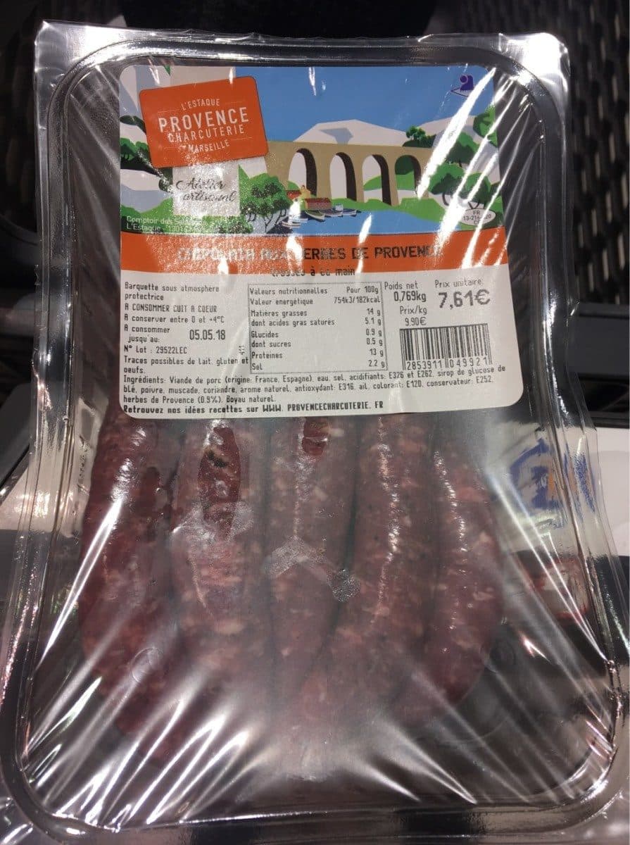 Open Food Facts Chipolata aux herbes de provence packshot