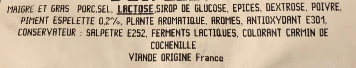 Open Food Facts Saucisson sec au piment d'espelette packshot