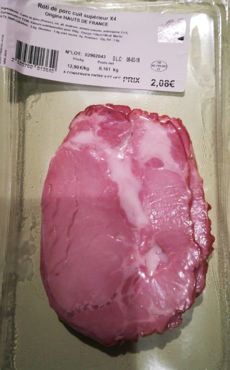 O'Tera. Hauts de france Rôti de porc cuit supérieur x4 packshot
