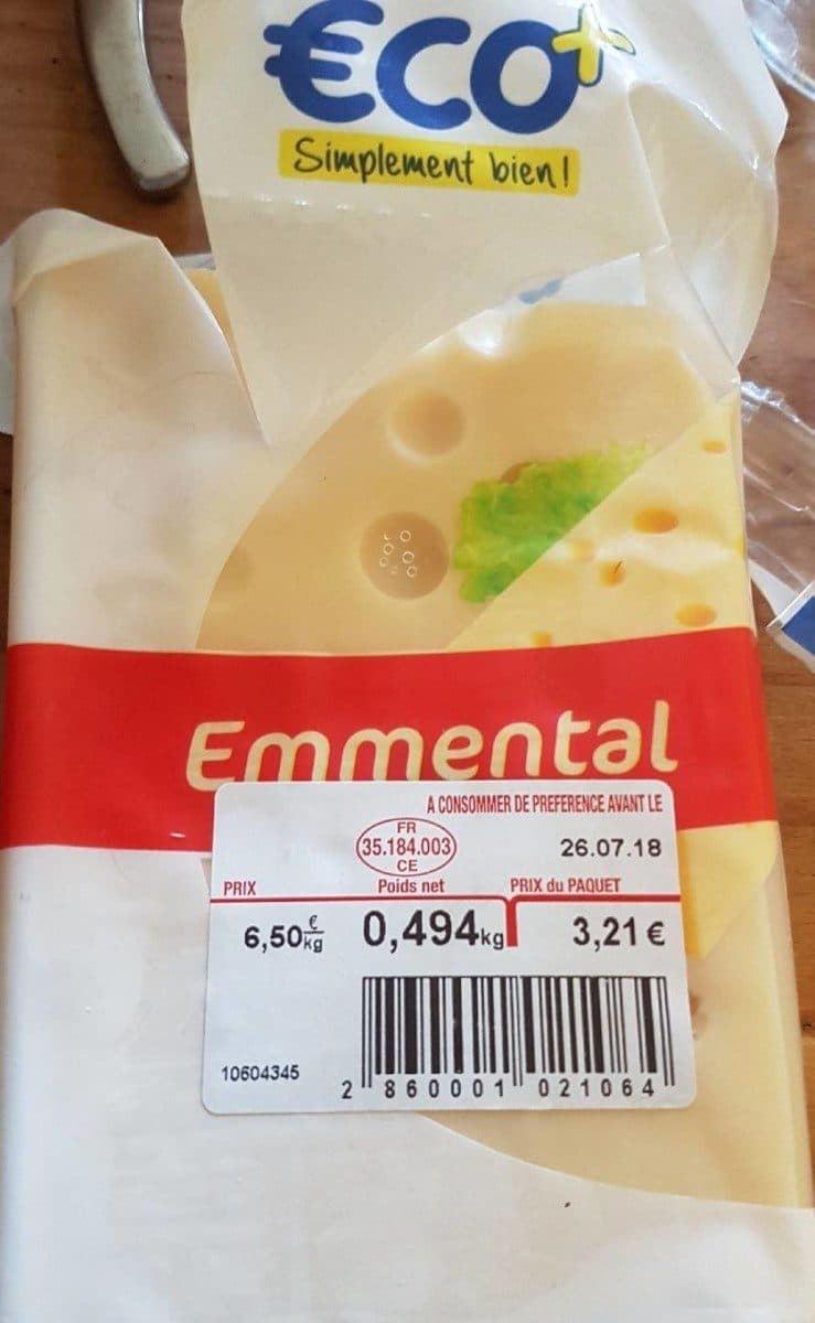 Eco+ Emmental packshot