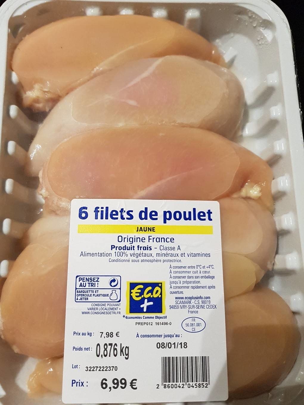 Eco+ Filets de Poulet packshot