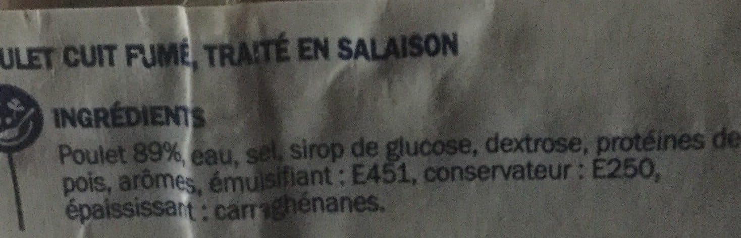 Open Food Facts Poulet cuit fumé packshot