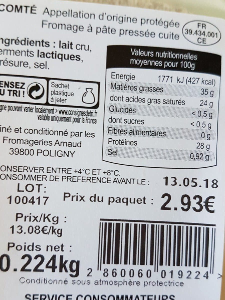 Leclerc Comté packshot