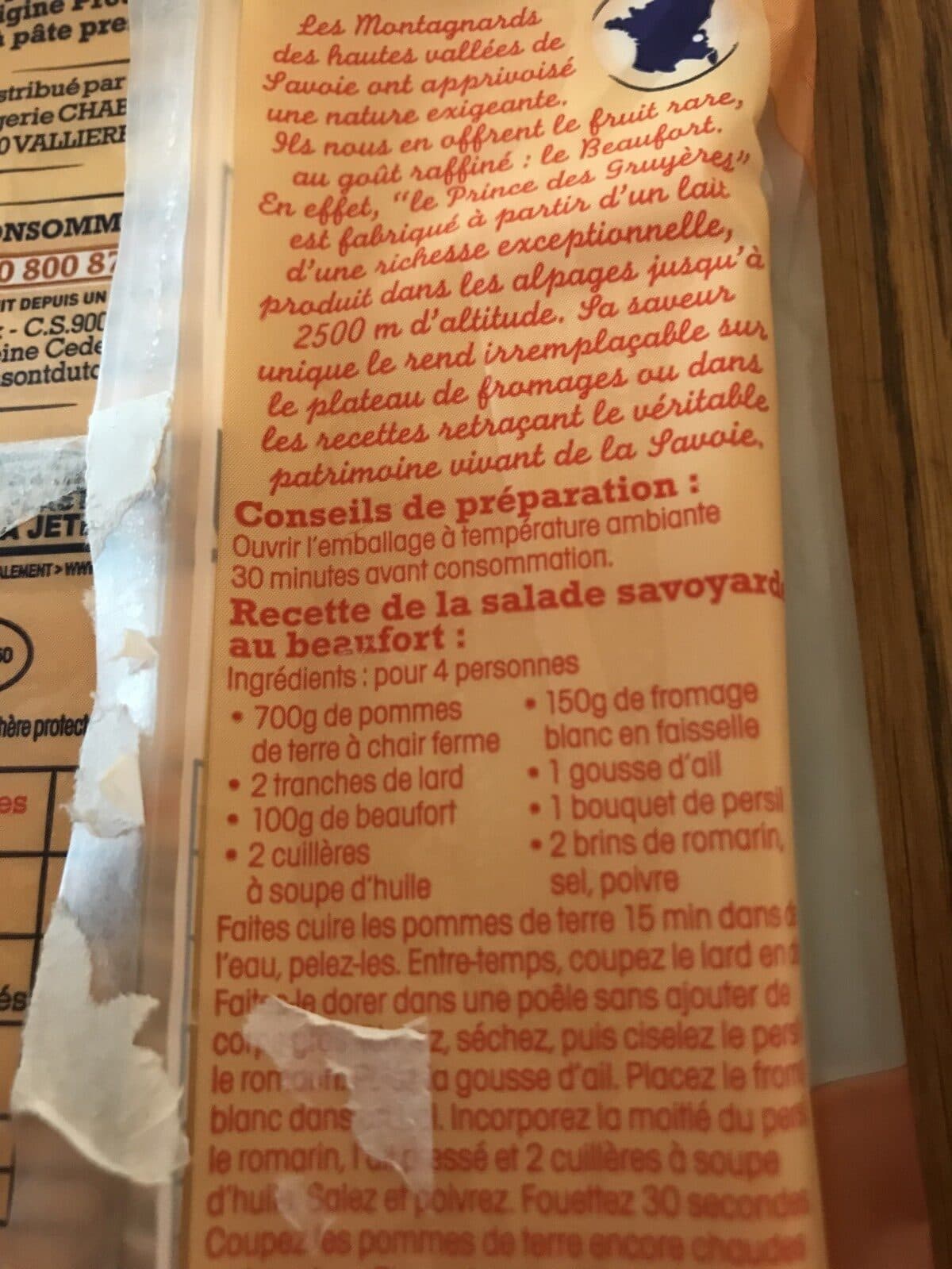 Leclerc Beaufort fromage de Savoie packshot