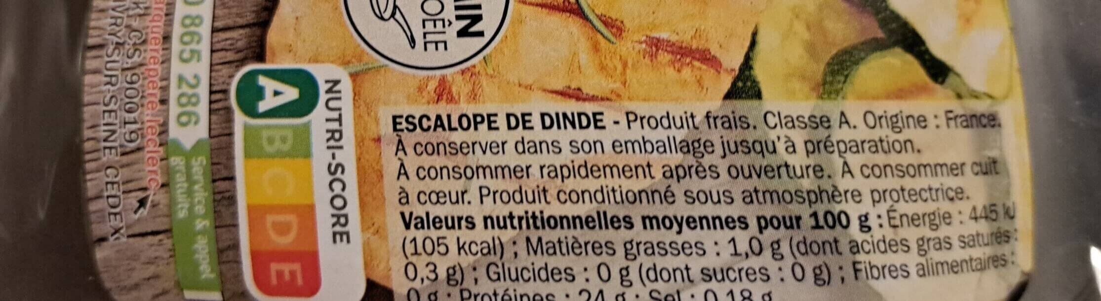 Marque Repère Escalope de dinde packshot