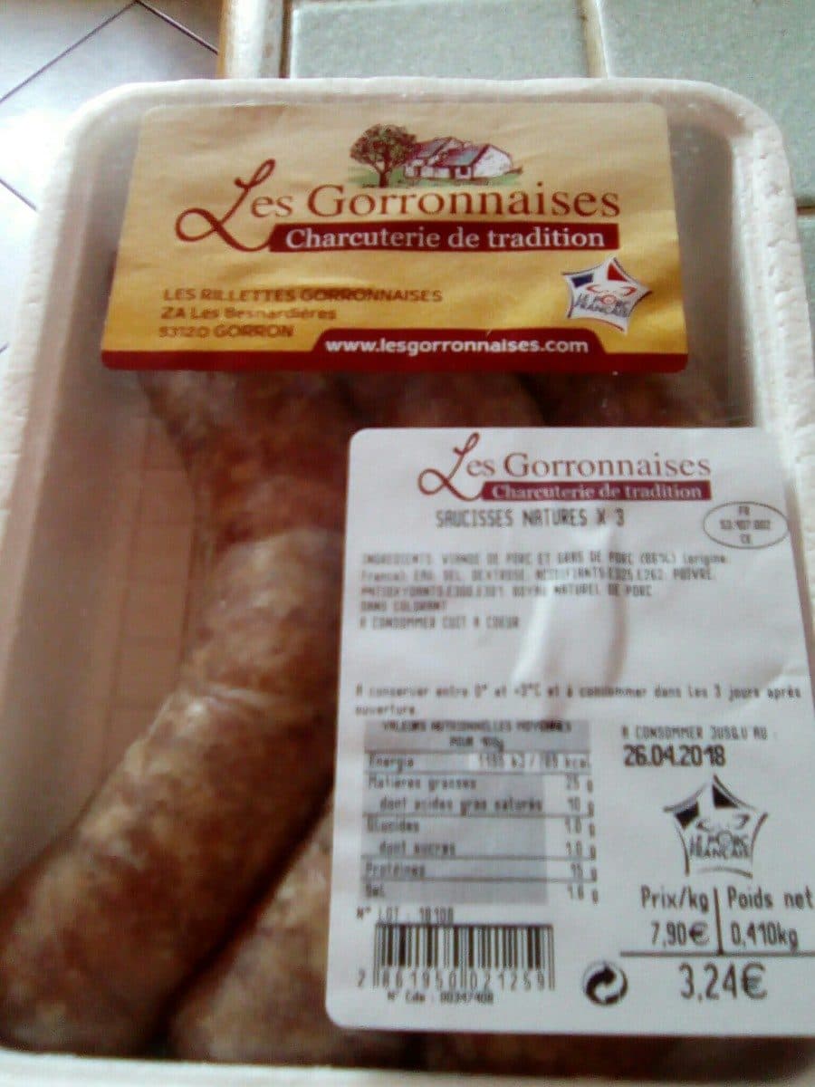 Open Food Facts Saucisses natures packshot