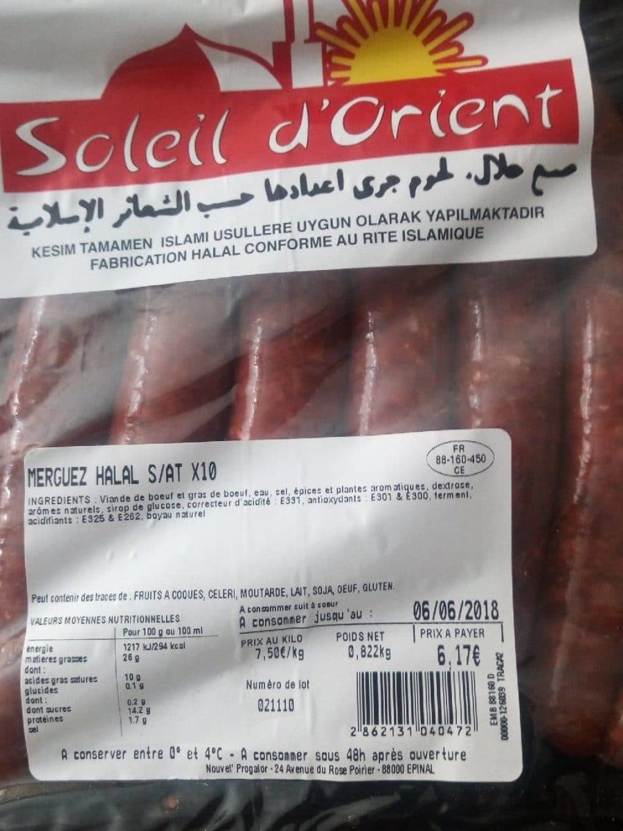 Open Food Facts Merguez packshot