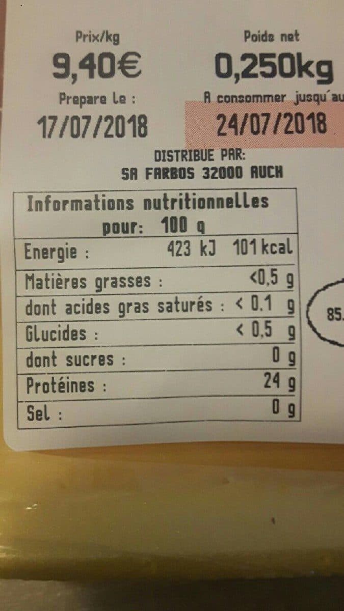 Open Food Facts Escalope de dinde packshot