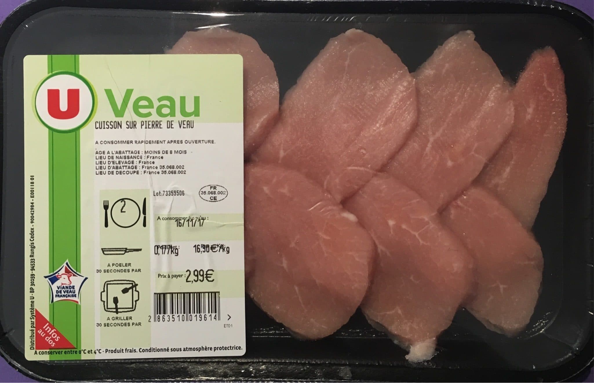 U Veau cuisson sur pierre packshot