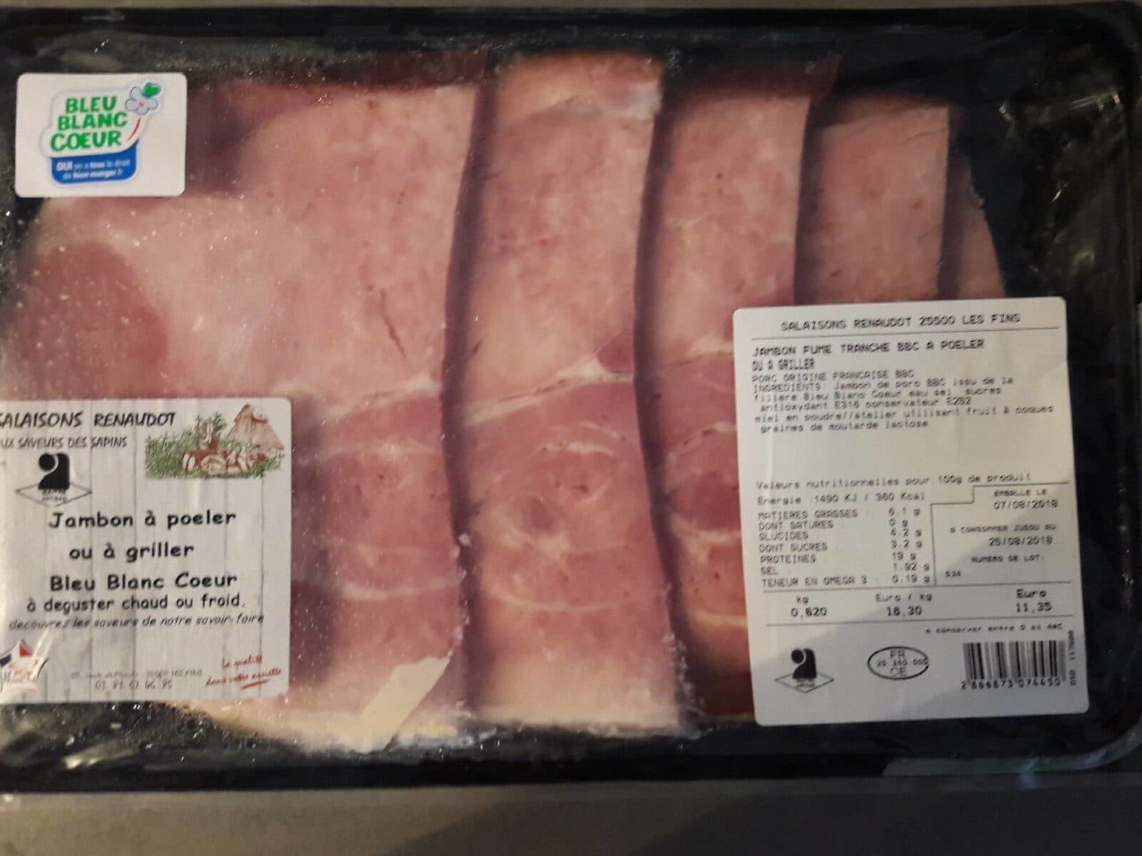 Open Food Facts Jambon à poeler bleu blanc coeur packshot
