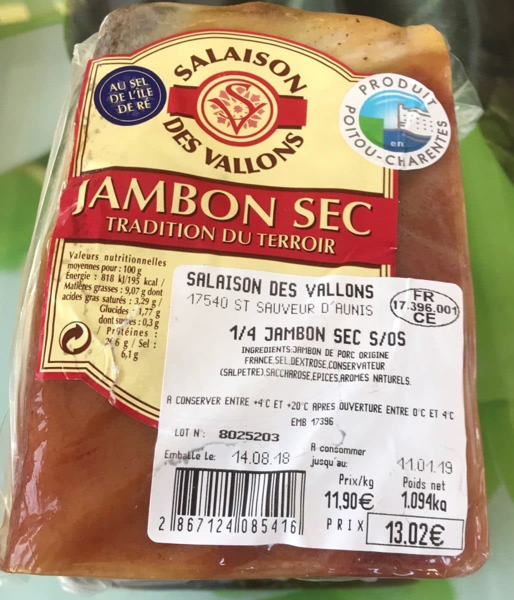 Open Food Facts Jambon sec packshot