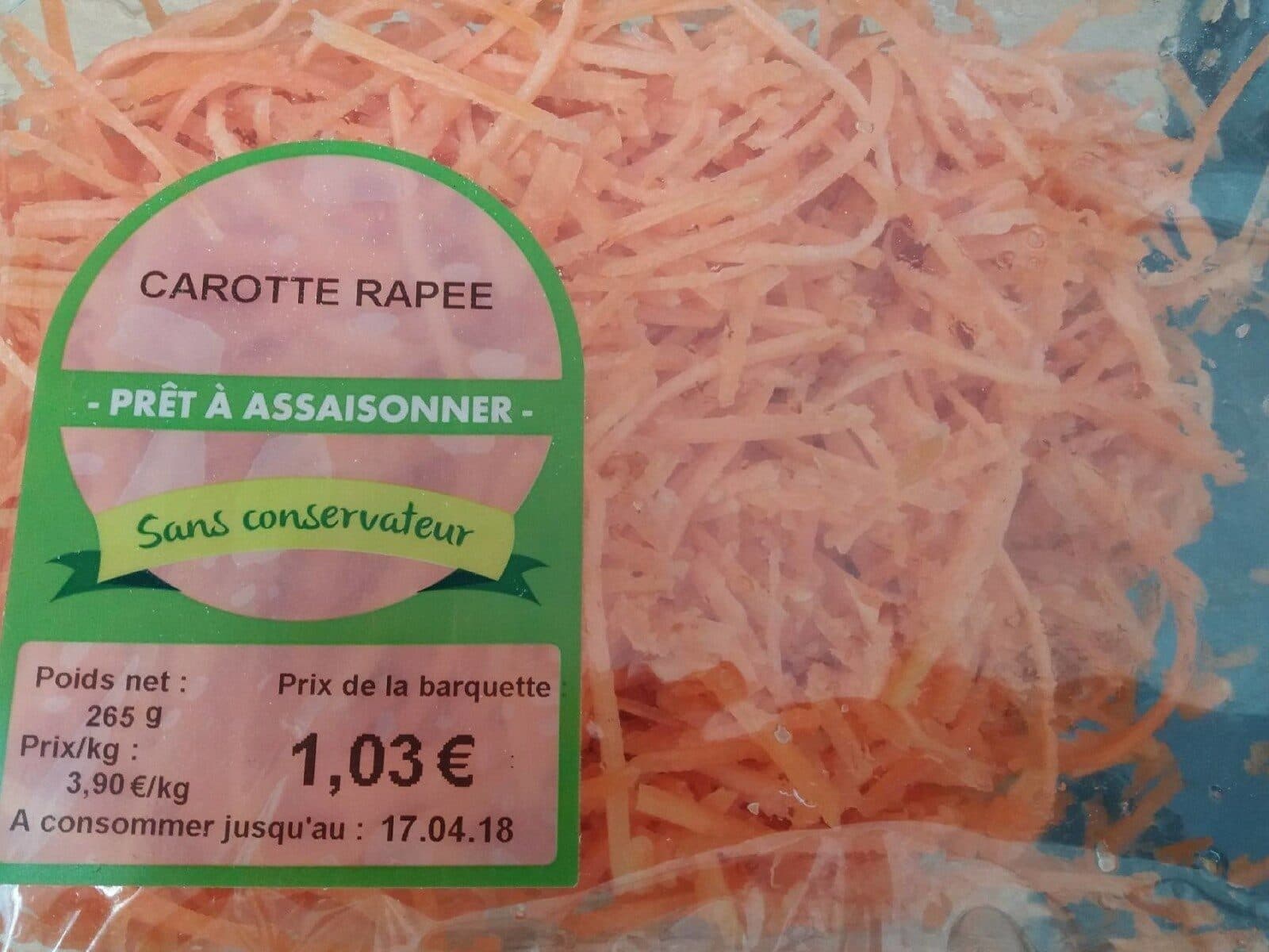 Open Food Facts Carotte râpée packshot