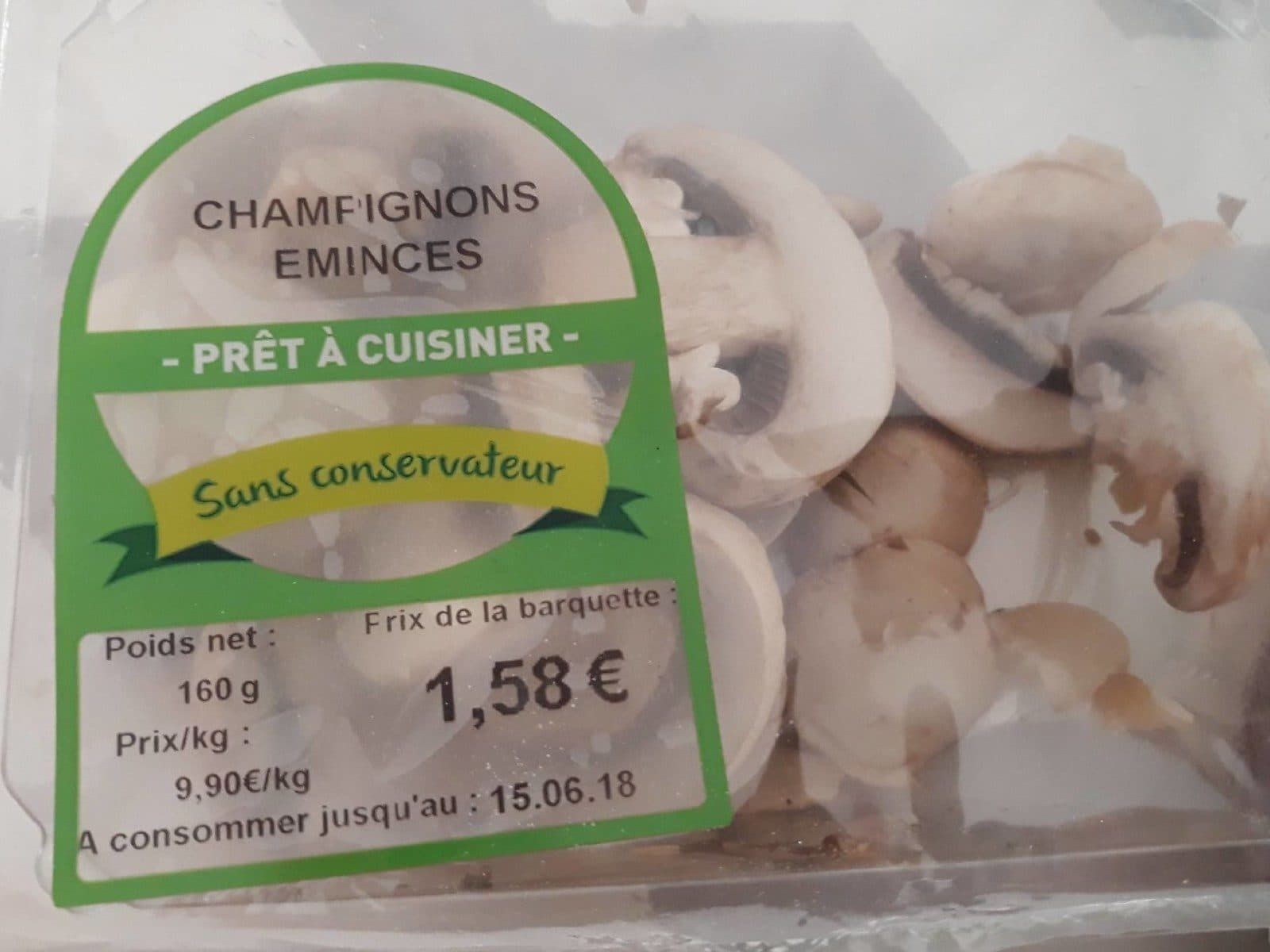 Open Food Facts Champignons émincés packshot