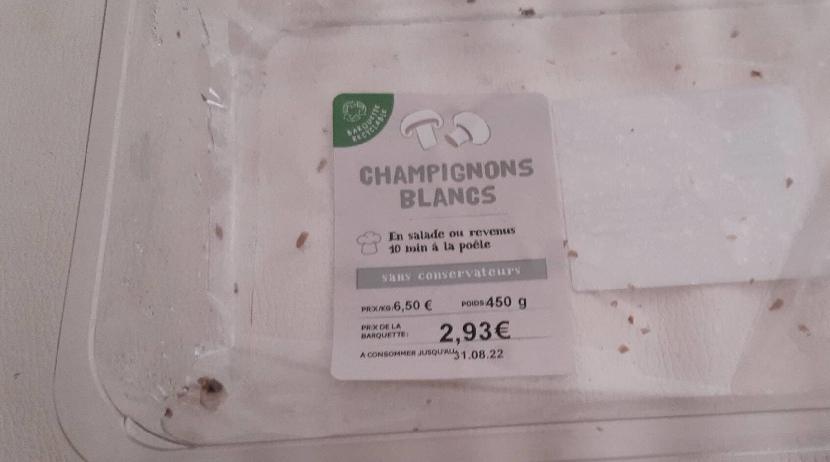Open Food Facts Champignons blancs packshot