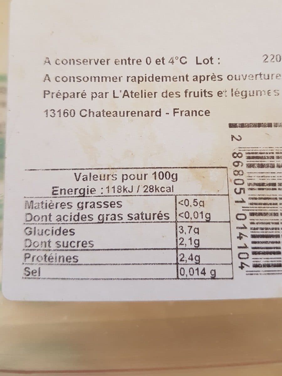 Open Food Facts Fleurette de choux fleur packshot