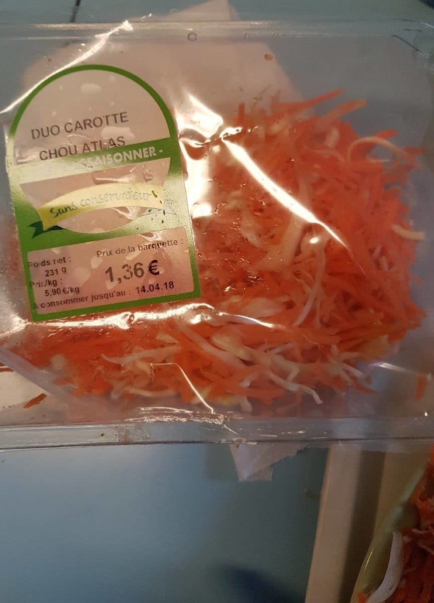 Open Food Facts Duo carotte chou atlas packshot