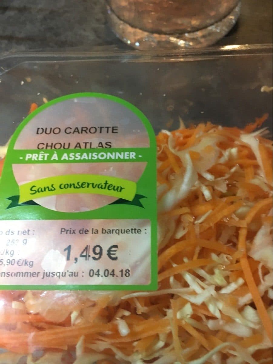 Open Food Facts Duo carotte chou packshot