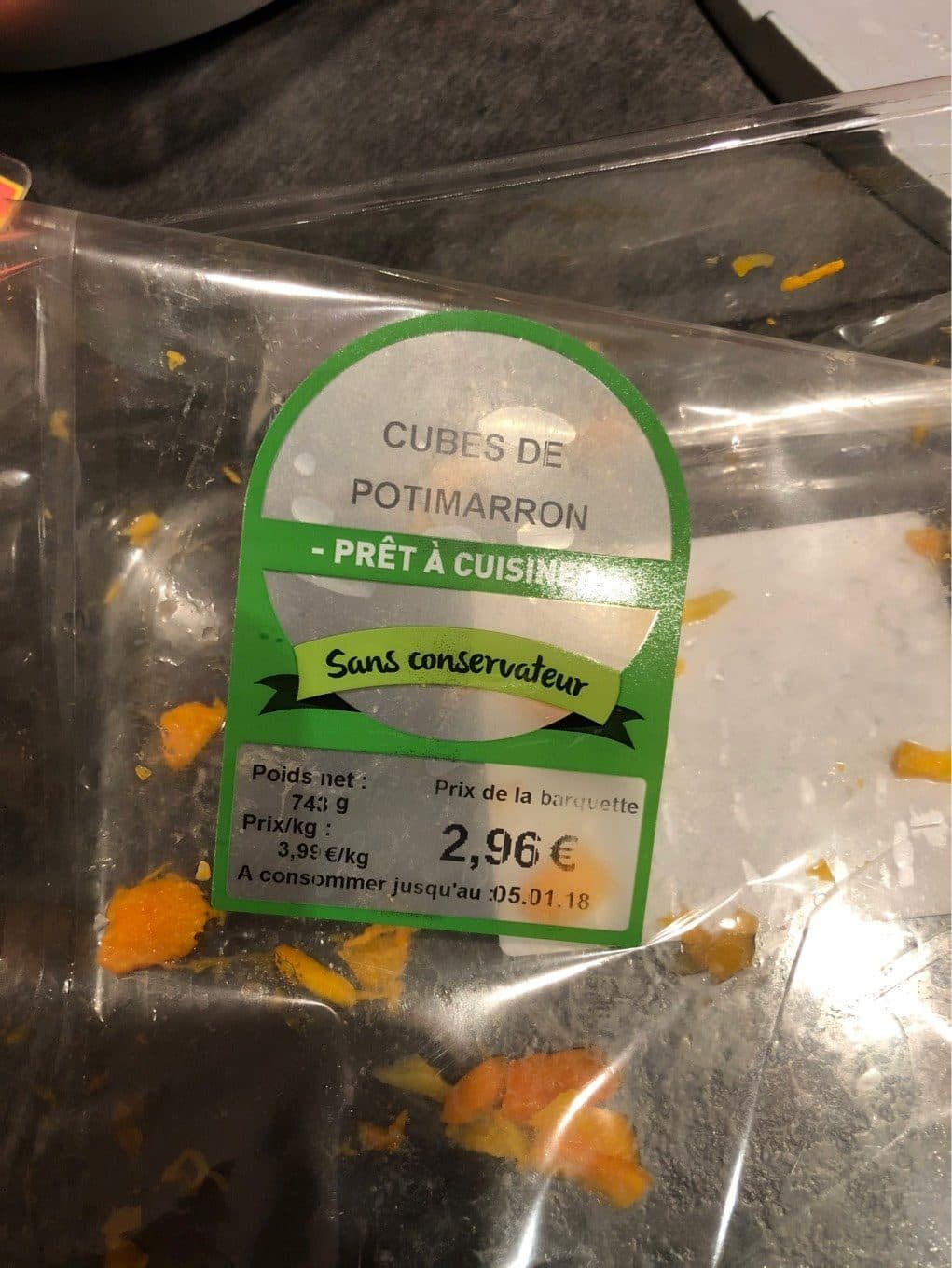 Grand Frais Cubes de potimarron packshot