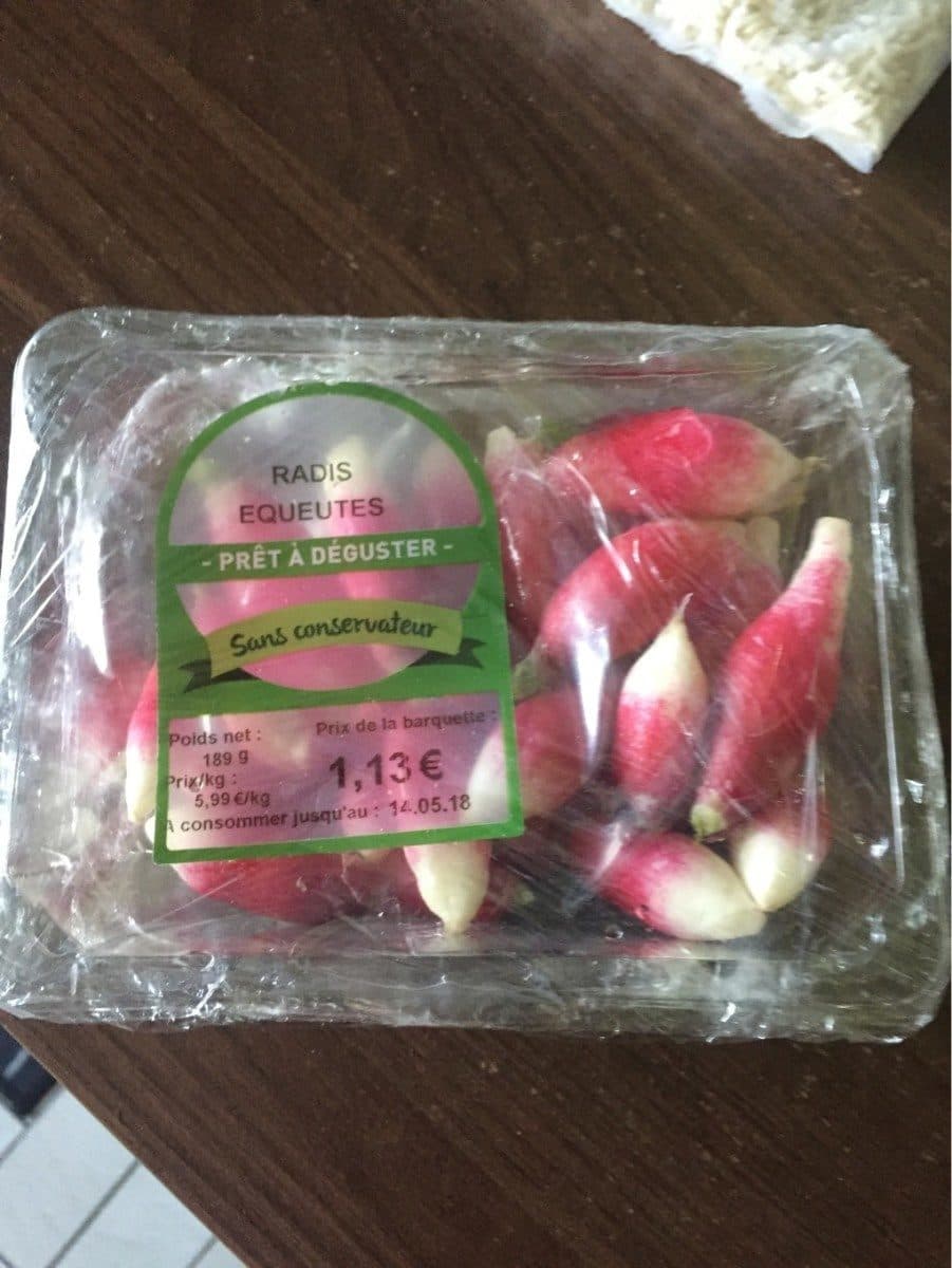 Open Food Facts Radis équeutés packshot