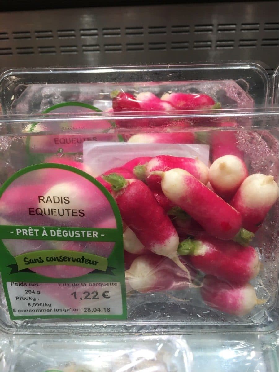 Open Food Facts Radis équeutés packshot