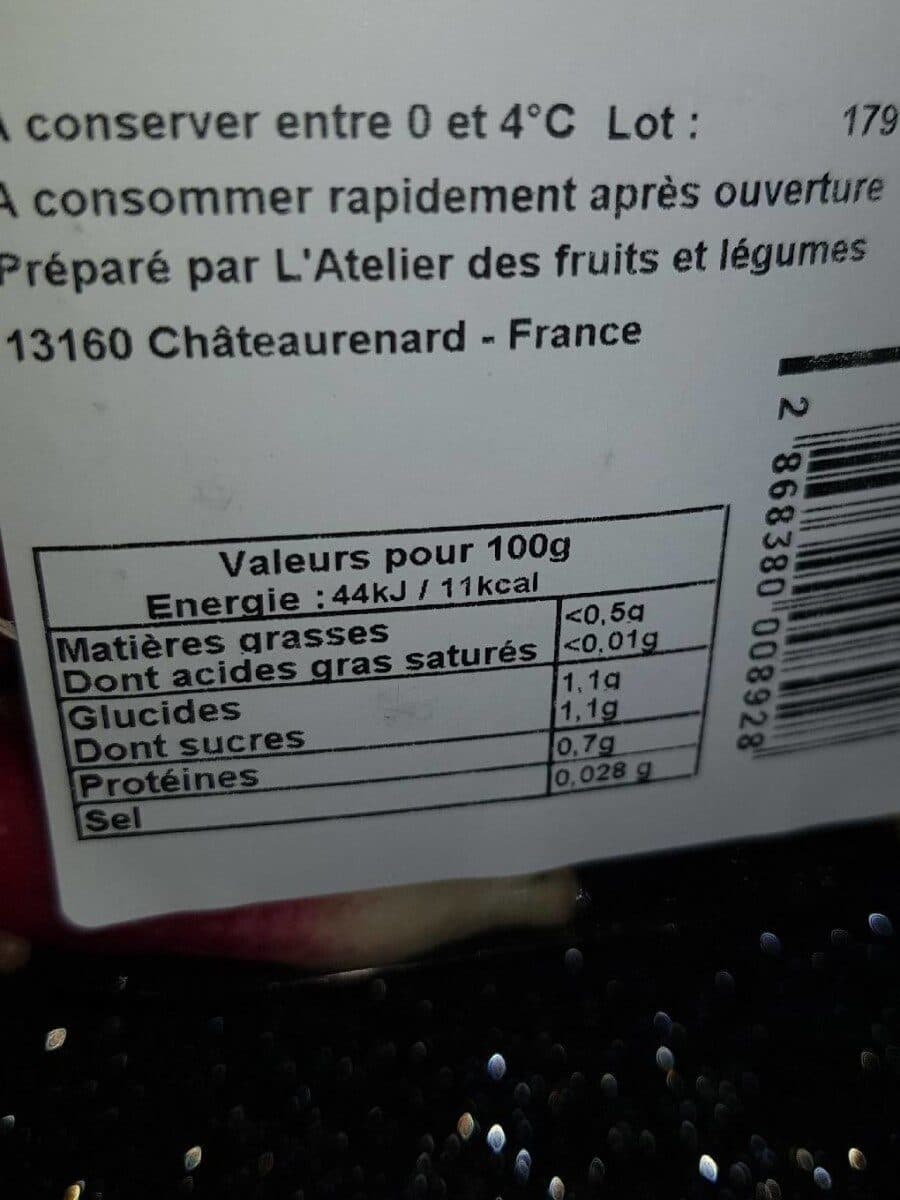 Open Food Facts Radis packshot