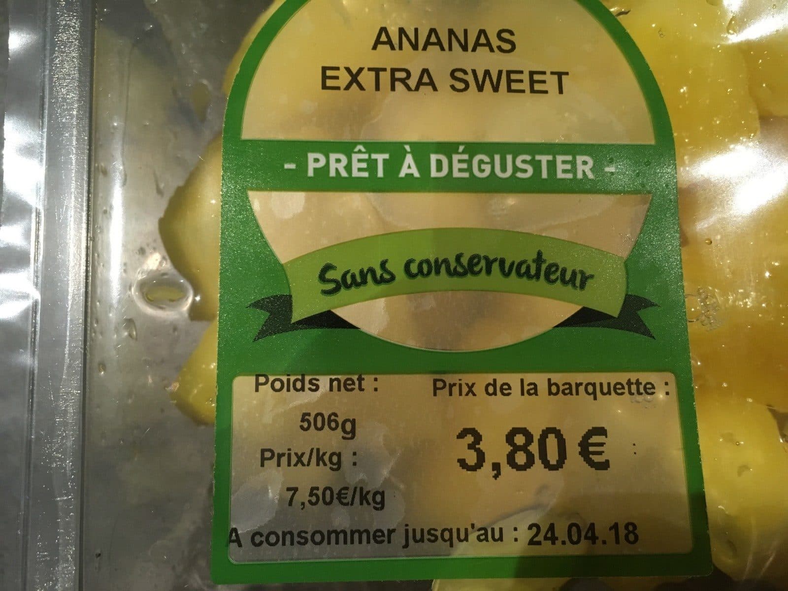 Open Food Facts Ananas Extra Sweet packshot