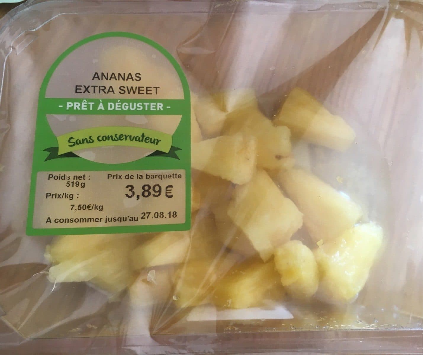 Open Food Facts Ananas Extra Sweet - Prêt à déguster packshot