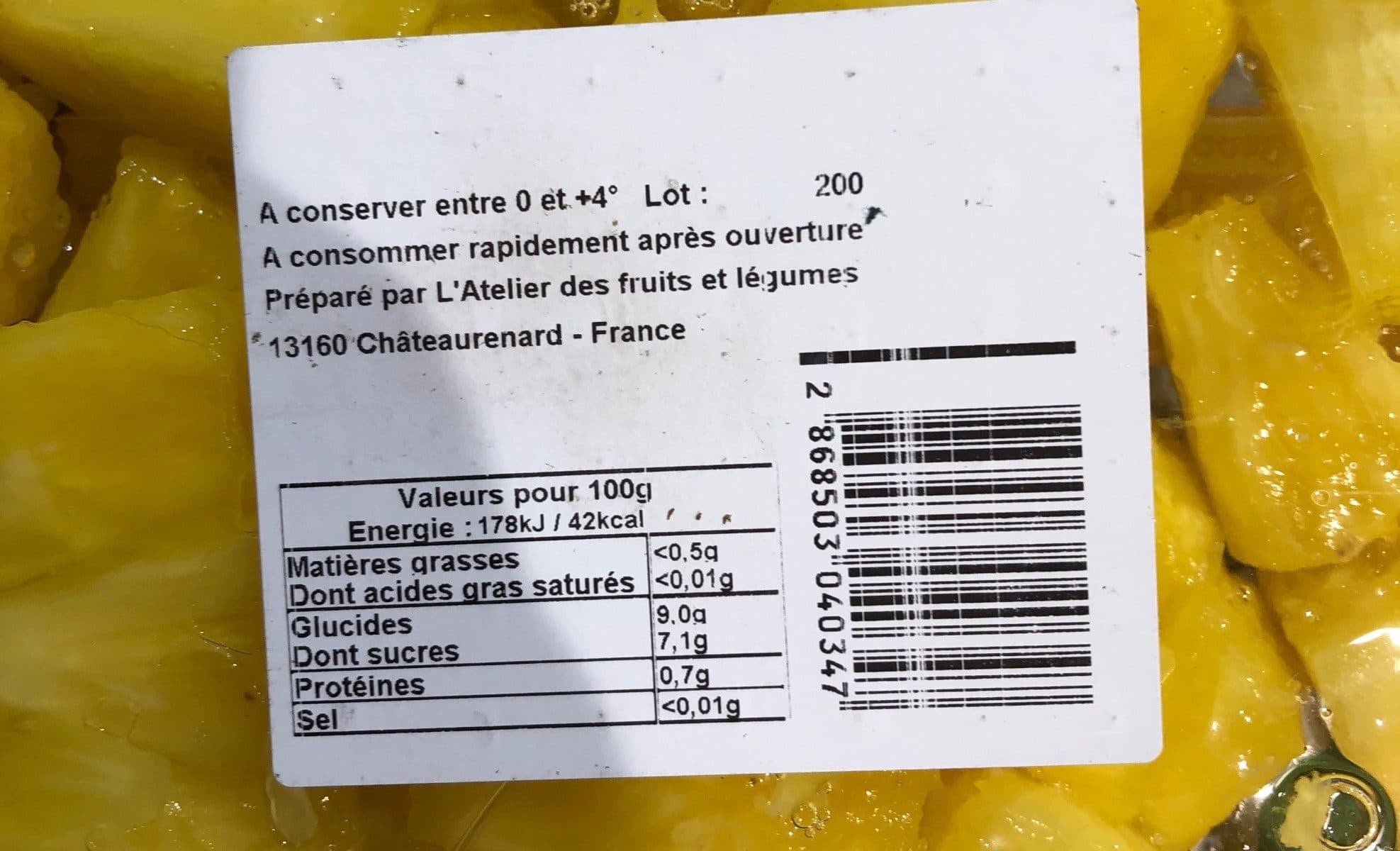 Open Food Facts Ananas extra sweet packshot