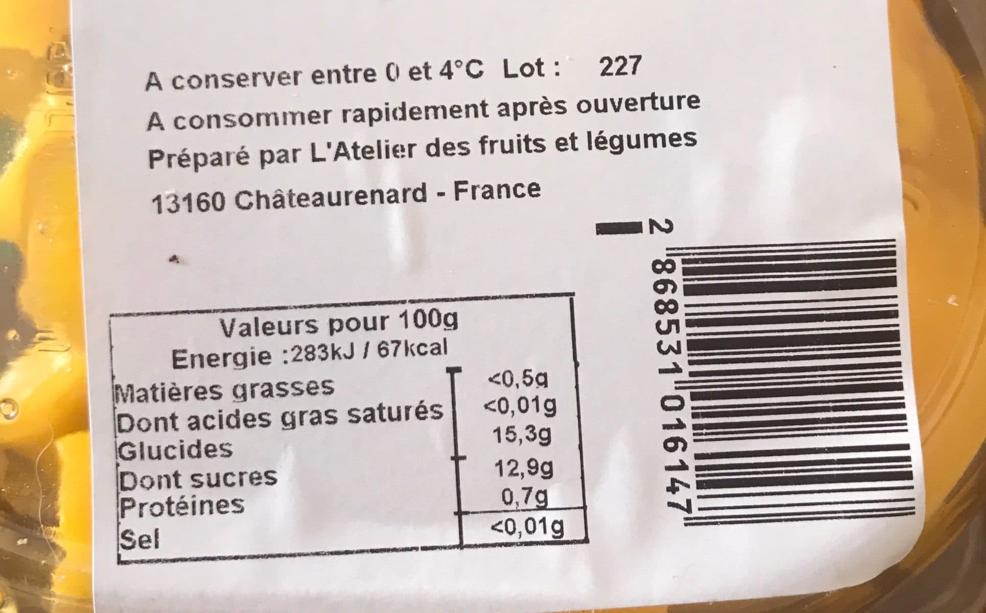 Open Food Facts Mangue packshot