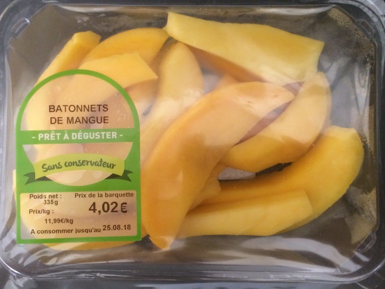 Open Food Facts Batonnets de mangue packshot