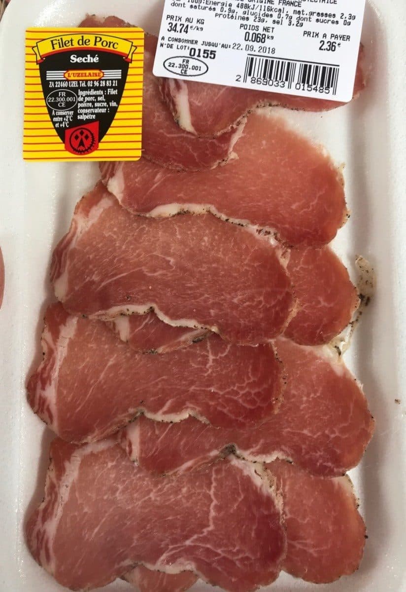 Open Food Facts Filet porc seche packshot