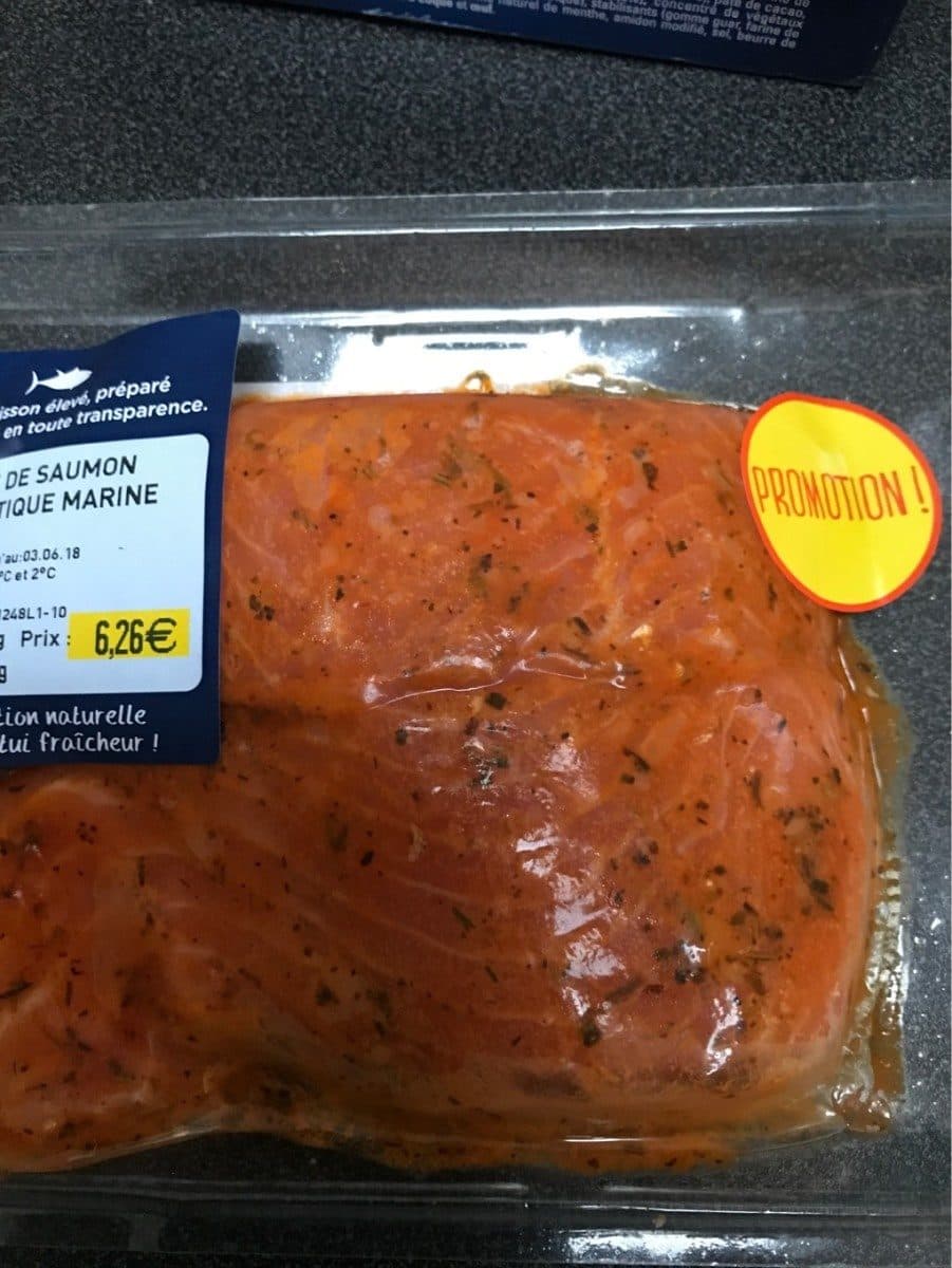 Open Food Facts Pavé de saumon atlantique mariné packshot
