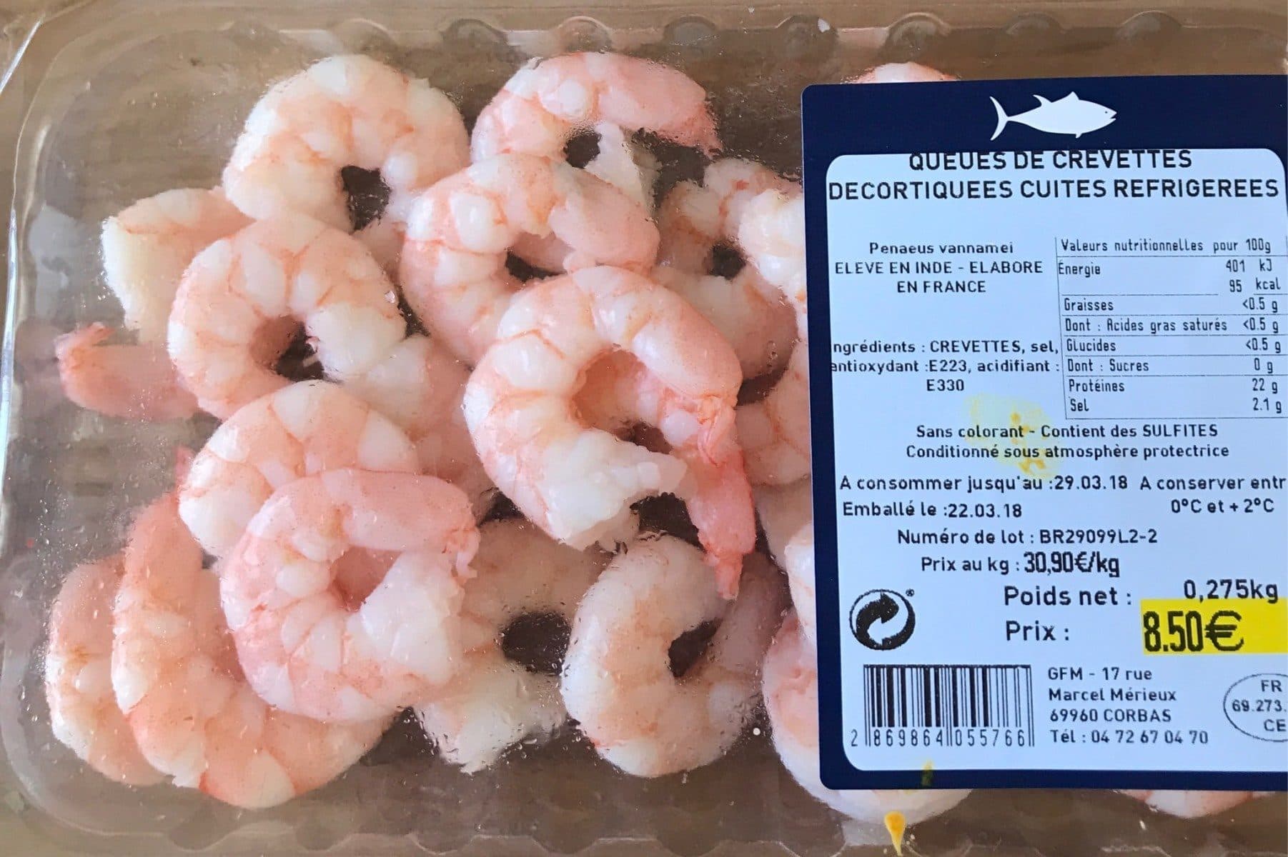 Open Food Facts QUEUES DE CREVETTES DECOTIQUEES packshot