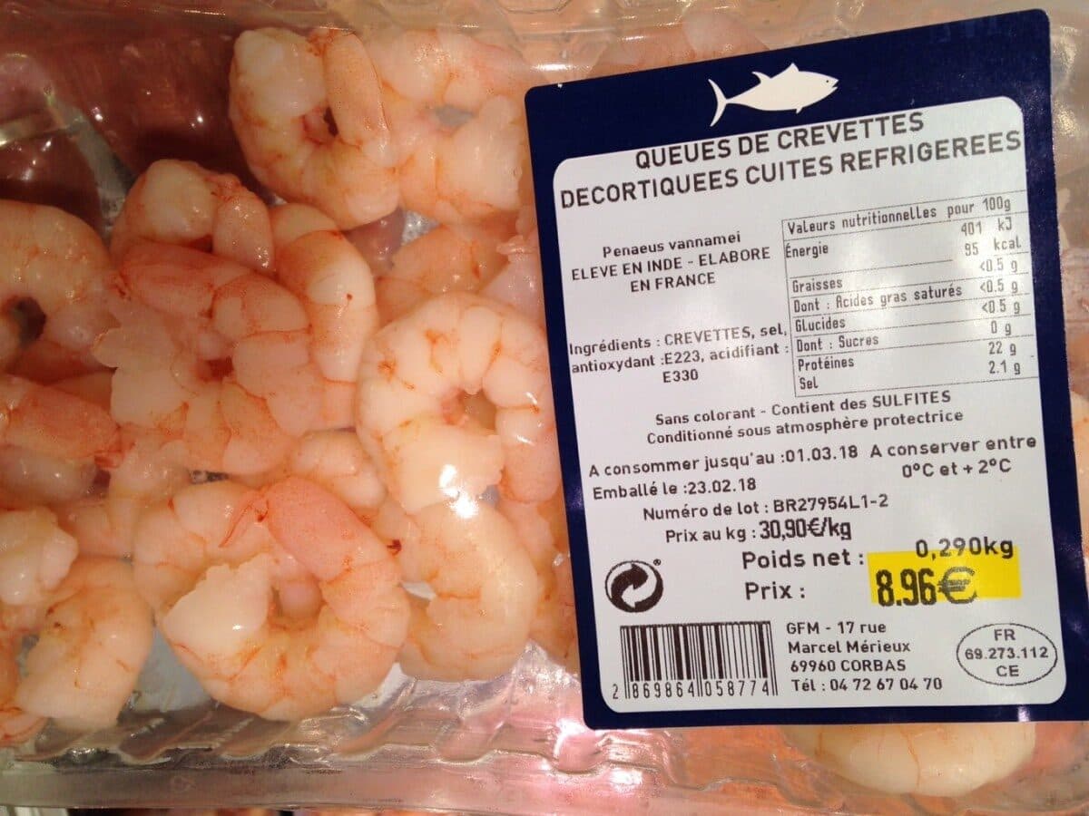 Grand frais Queues de crevettes packshot
