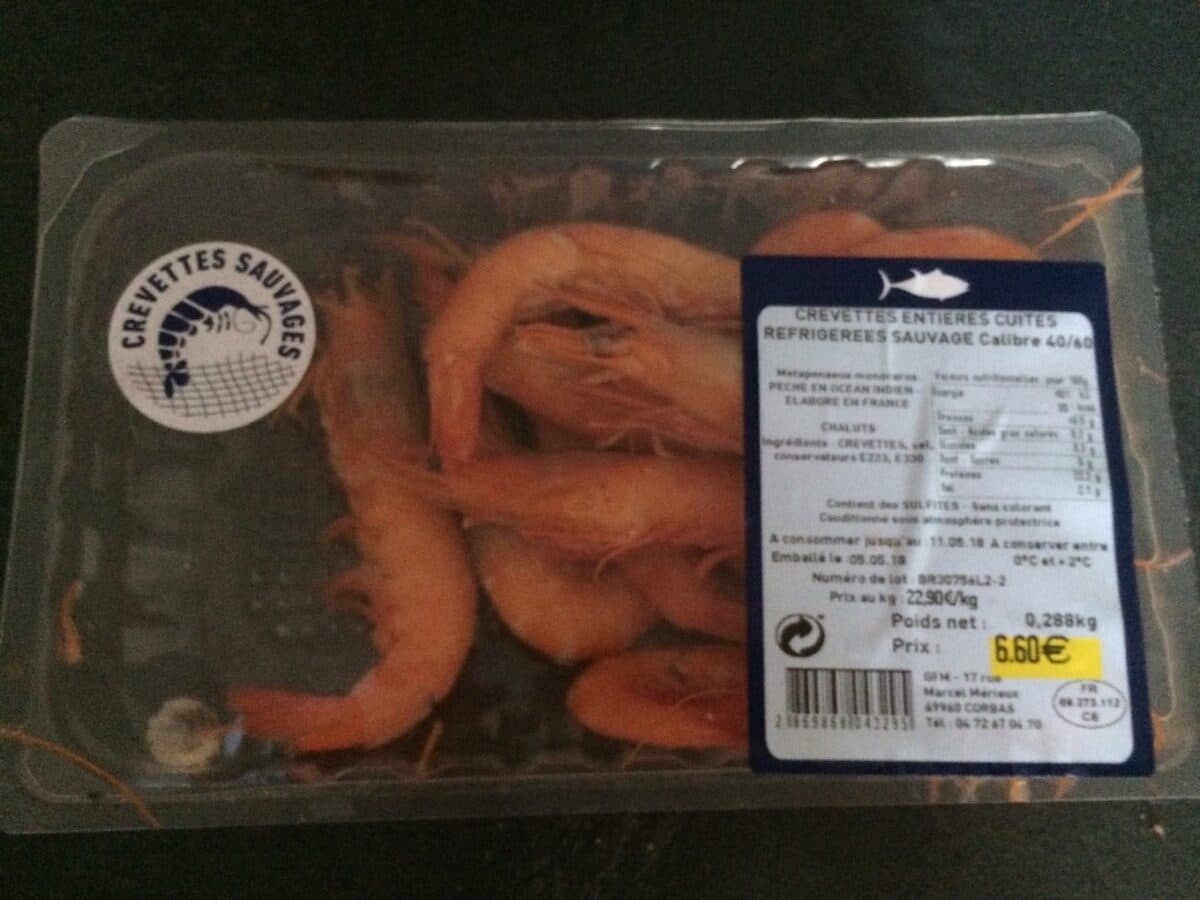 Open Food Facts crevettes entieres cuites sauvage packshot