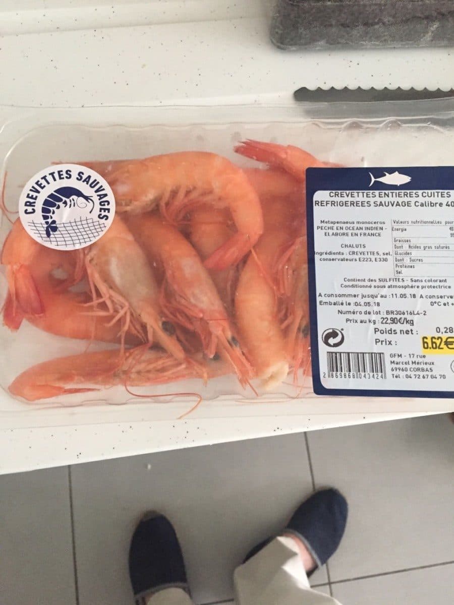 Open Food Facts Crevettes entieres cuites refrigerees sauvage packshot