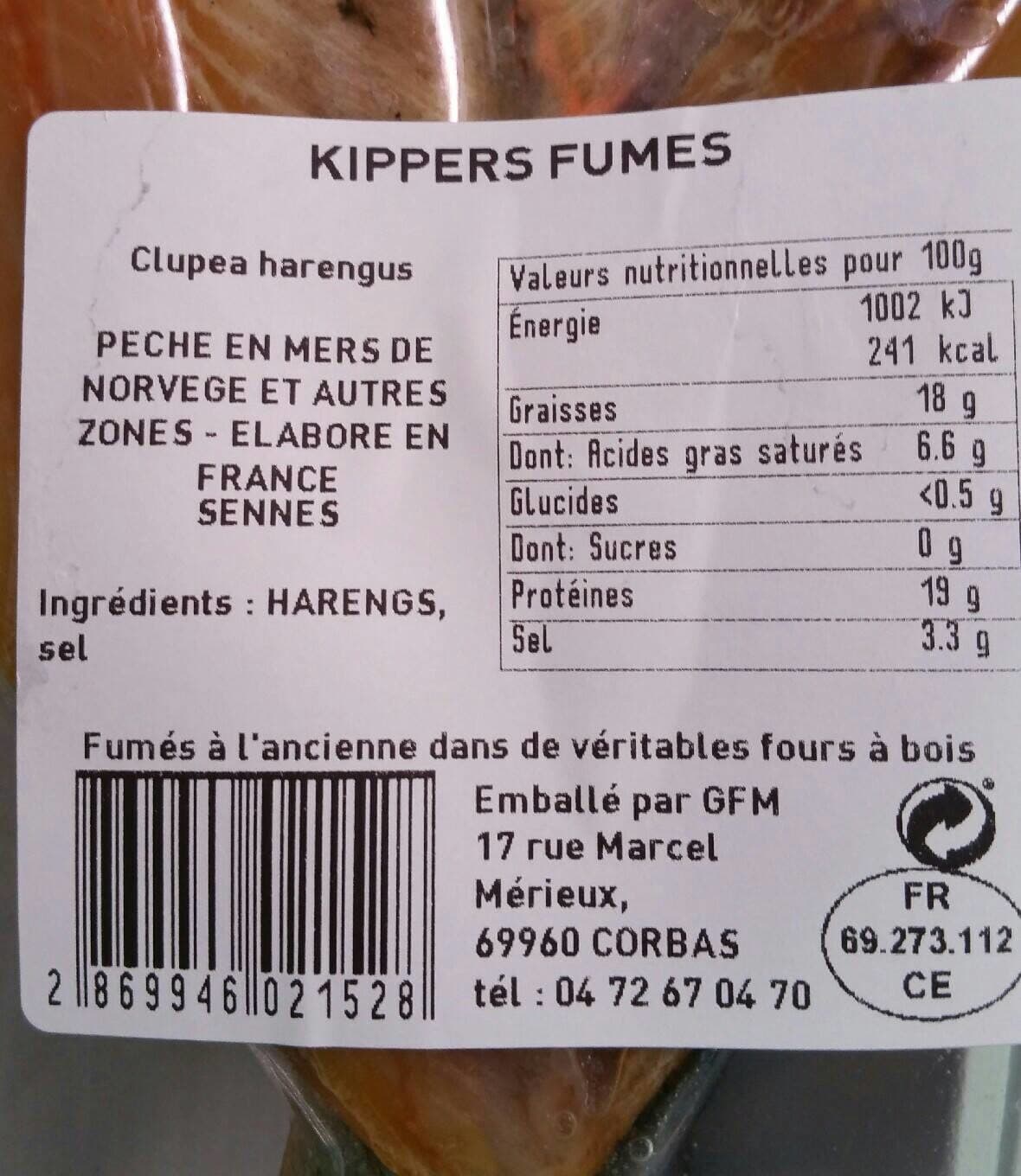 Gfm Grand Frais Kippers fumes packshot