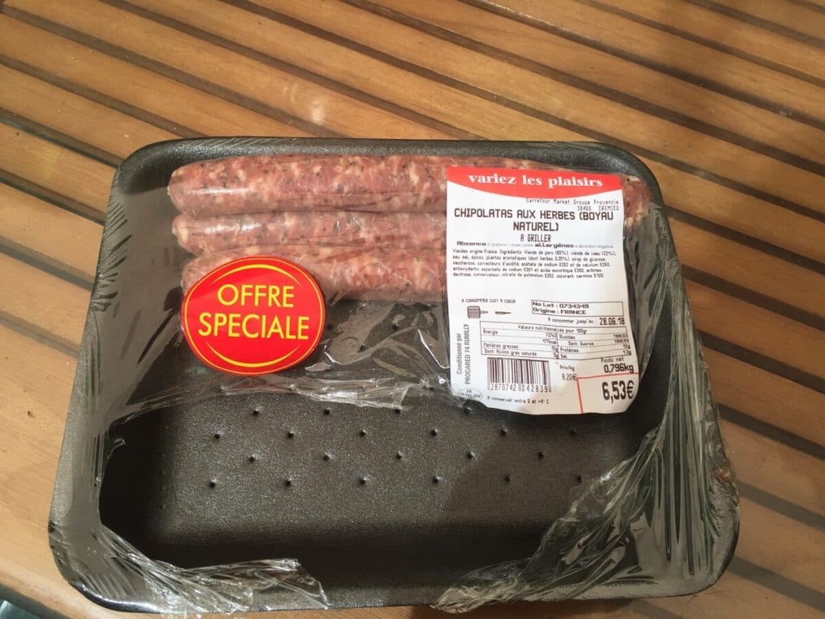 Open Food Facts Chipolatas aux herbes(boyau naturel) packshot